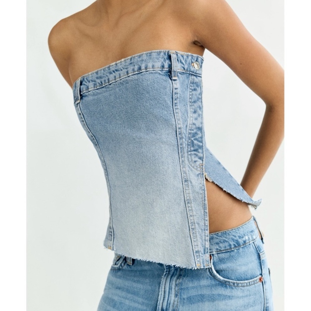 Women’s Zara Corset Denim Top